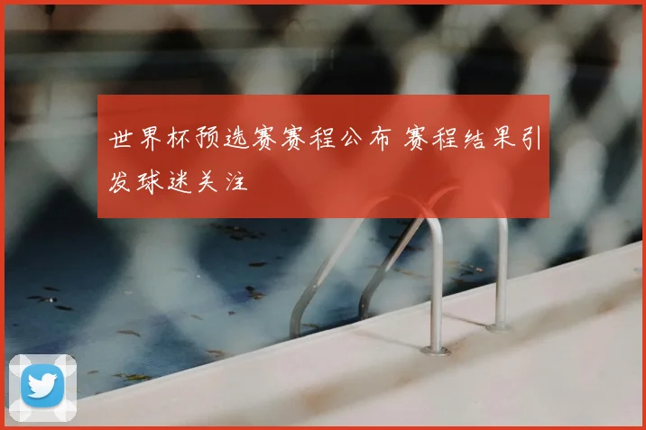 世界杯预选赛赛程公布 赛程结果引发球迷关注